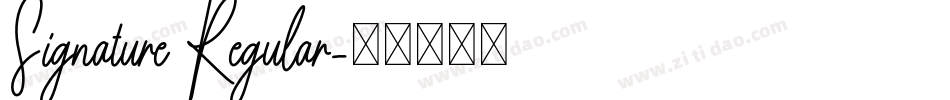 Signature Regular字体转换